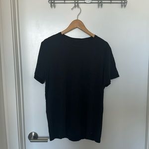 Black 7 For All Mankind Textured Tee